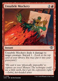 Unsubtle Mockery – Common Magic: The Gathering card from Secrets of Strixhaven (#136)