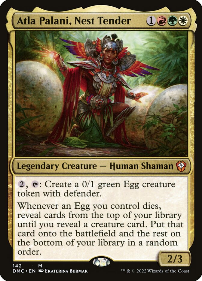 Atla Palani, Nest Tender – Mythic Magic: The Gathering card from Dominaria United Commander (#142)