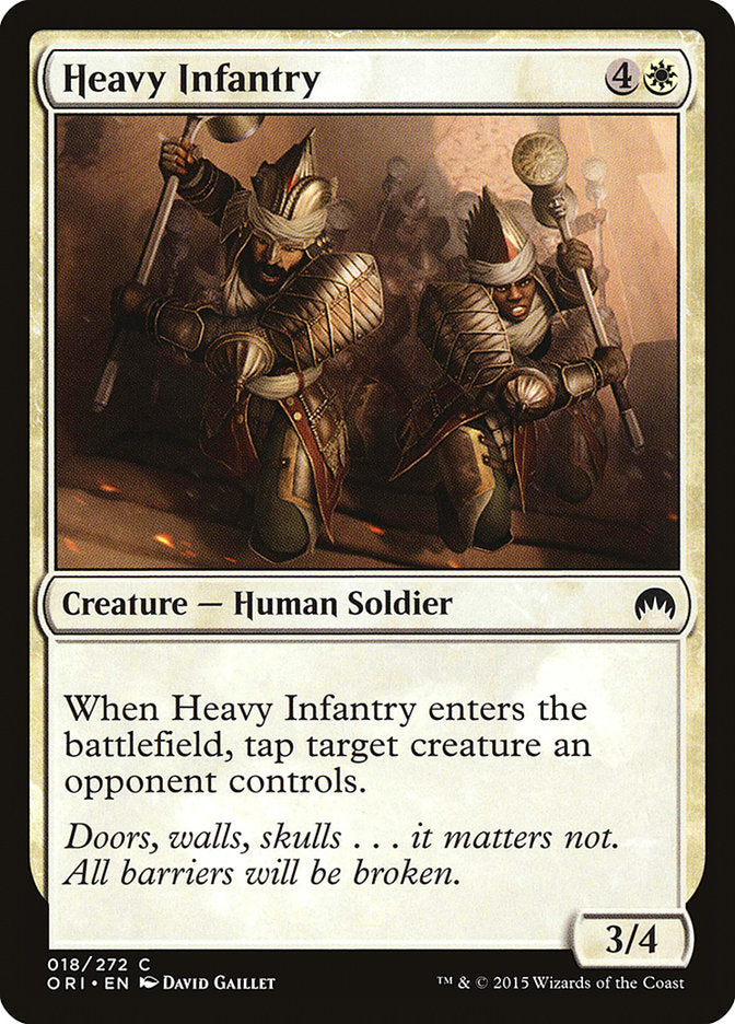 Heavy Infantry – Common Magic: The Gathering card from Magic Origins (#18)
