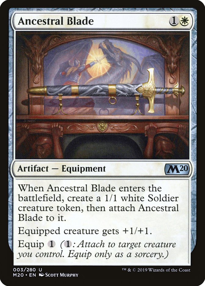 Ancestral Blade – Uncommon Magic: The Gathering card from Core Set 2020 (#3)