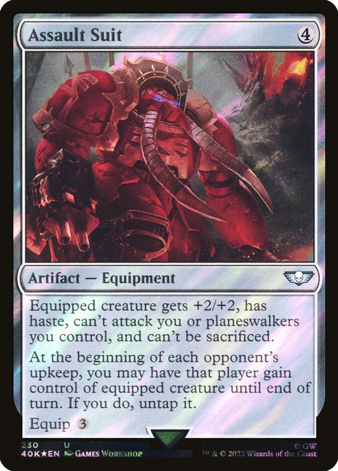 Assault Suit – Uncommon Magic: The Gathering card from Warhammer 40,000 Commander (#230★)