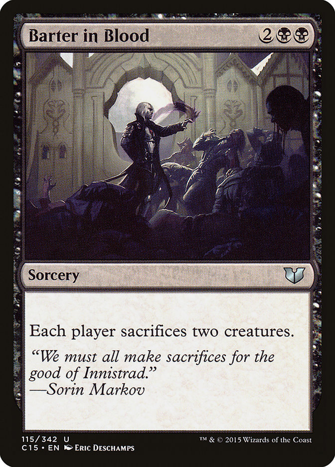 Barter in Blood – Uncommon Magic: The Gathering card from Commander 2015 (#115)