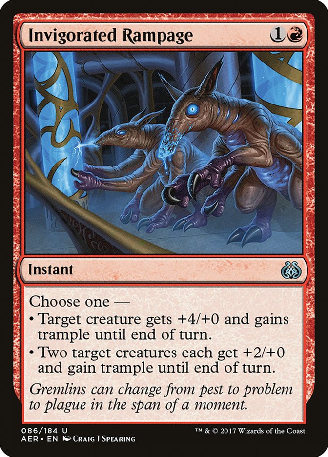 Invigorated Rampage – Uncommon Magic: The Gathering card from Aether Revolt (#86)