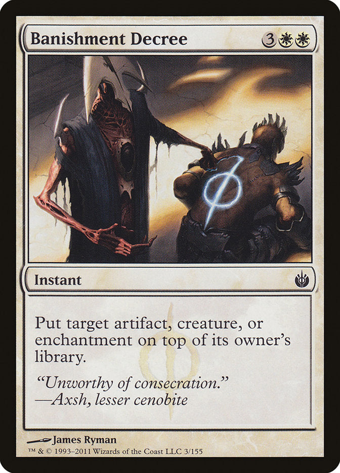 Banishment Decree – Common Magic: The Gathering card from Mirrodin Besieged (#3)