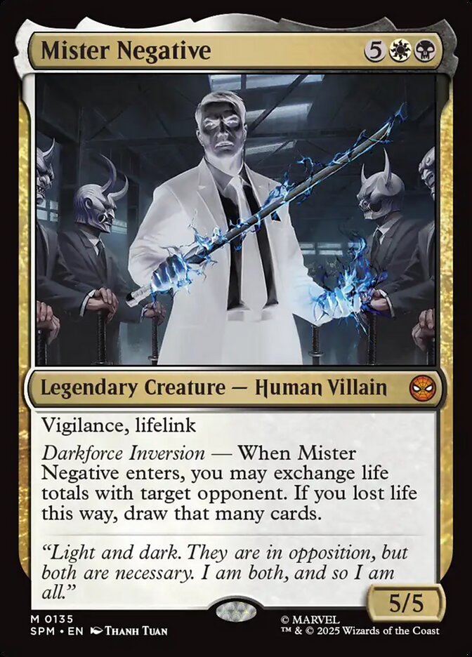Mister Negative – Mythic Magic: The Gathering card from Marvel's Spider-Man (#135)