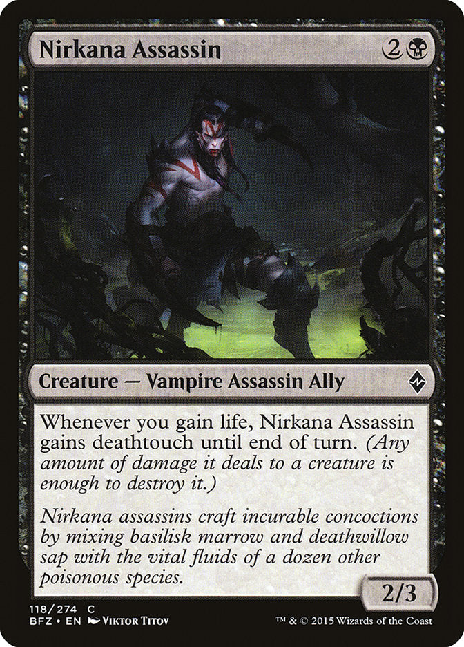 Nirkana Assassin – Common Magic: The Gathering card from Battle for Zendikar (#118)