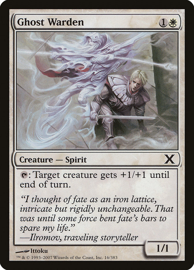 Ghost Warden – Common Magic: The Gathering card from Tenth Edition (#16)