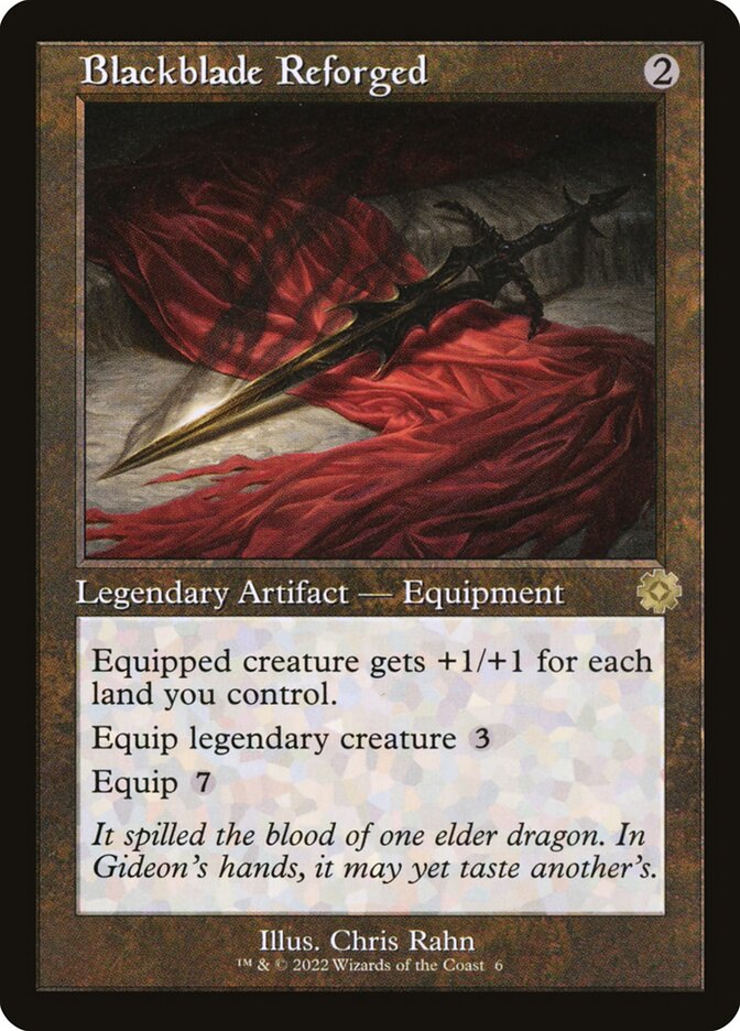 Blackblade Reforged – Rare Magic: The Gathering card from The Brothers' War Retro Artifacts (#6)