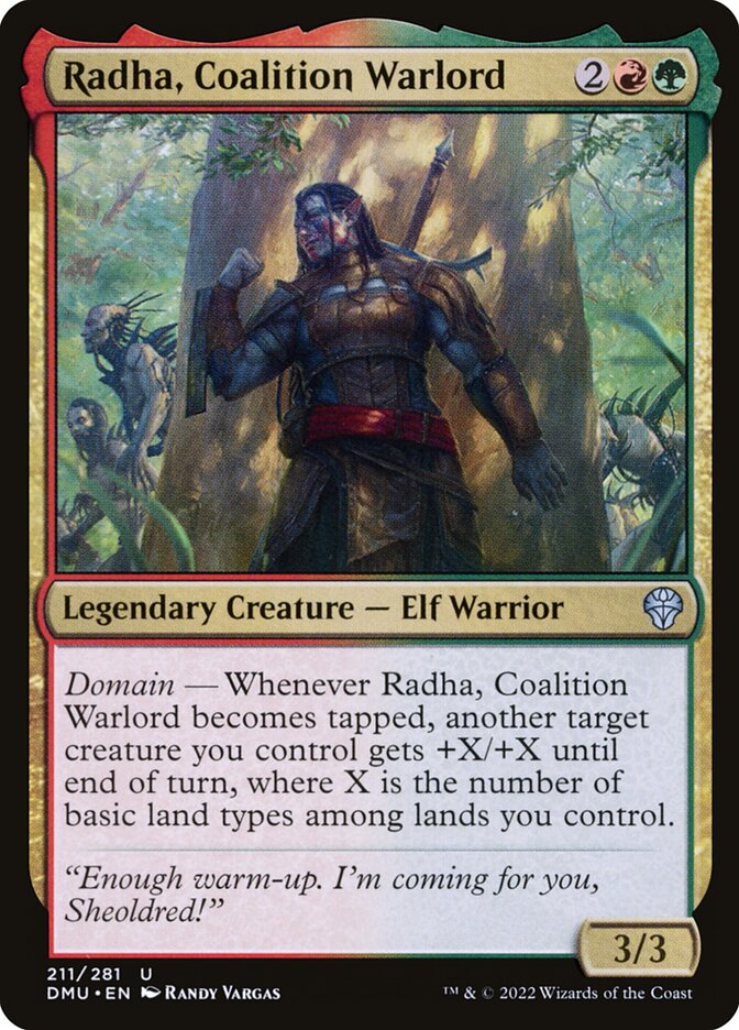 Radha, Coalition Warlord – Uncommon Magic: The Gathering card from Dominaria United (#211)