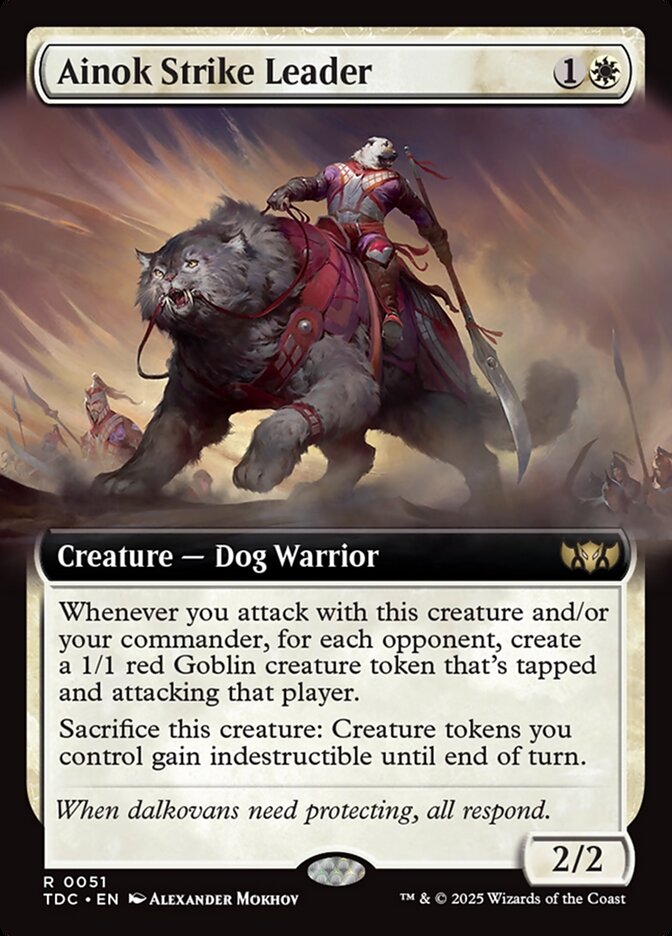 Ainok Strike Leader – Rare Magic: The Gathering card from Tarkir: Dragonstorm Commander (#51)
