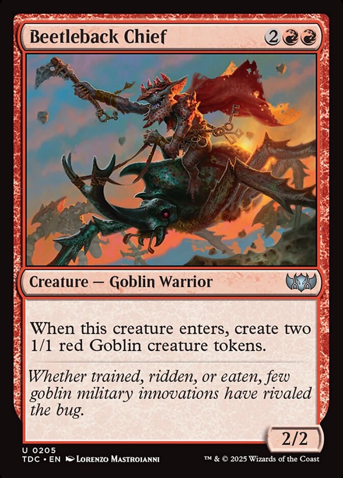 Beetleback Chief – Uncommon Magic: The Gathering card from Tarkir: Dragonstorm Commander (#205)