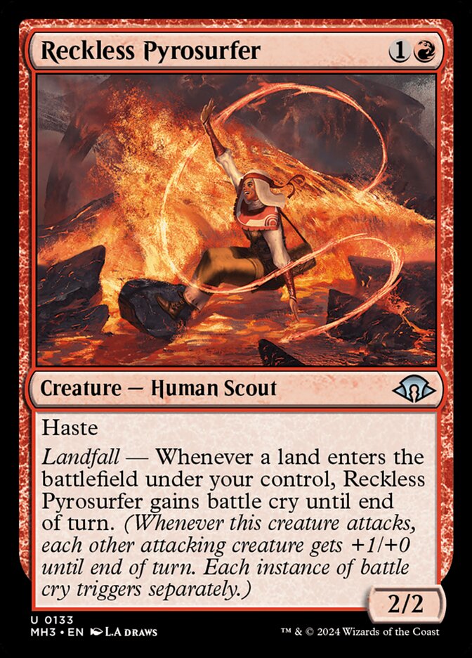 Reckless Pyrosurfer – Uncommon Magic: The Gathering card from Modern Horizons 3 (#133)
