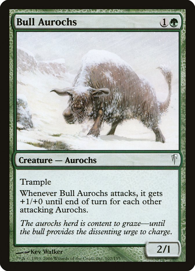 Bull Aurochs – Common Magic: The Gathering card from Coldsnap (#107)
