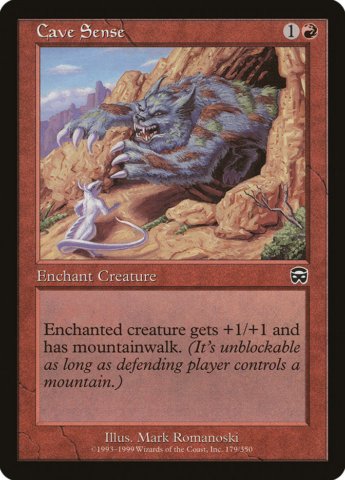 Cave Sense – Common Magic: The Gathering card from Mercadian Masques (#179)