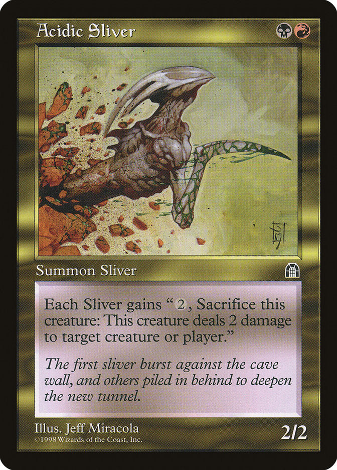 Acidic Sliver – Uncommon Magic: The Gathering card from Stronghold (#126)
