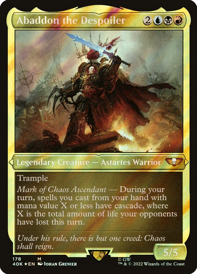 Abaddon the Despoiler – Mythic Magic: The Gathering card from Warhammer 40,000 Commander (#178)