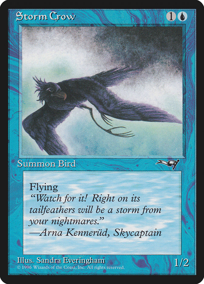 Storm Crow – Common Magic: The Gathering card from Alliances (#36b)