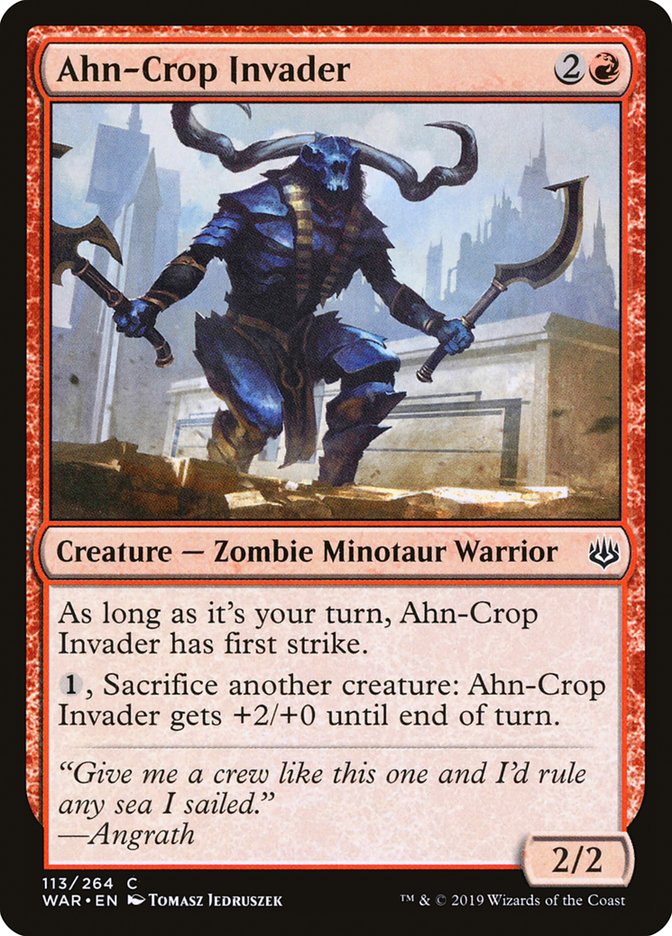 Ahn-Crop Invader – Common Magic: The Gathering card from War of the Spark (#113)