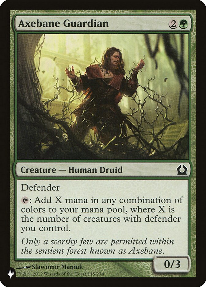 Axebane Guardian – Common Magic: The Gathering card from The List (#RTR-115)
