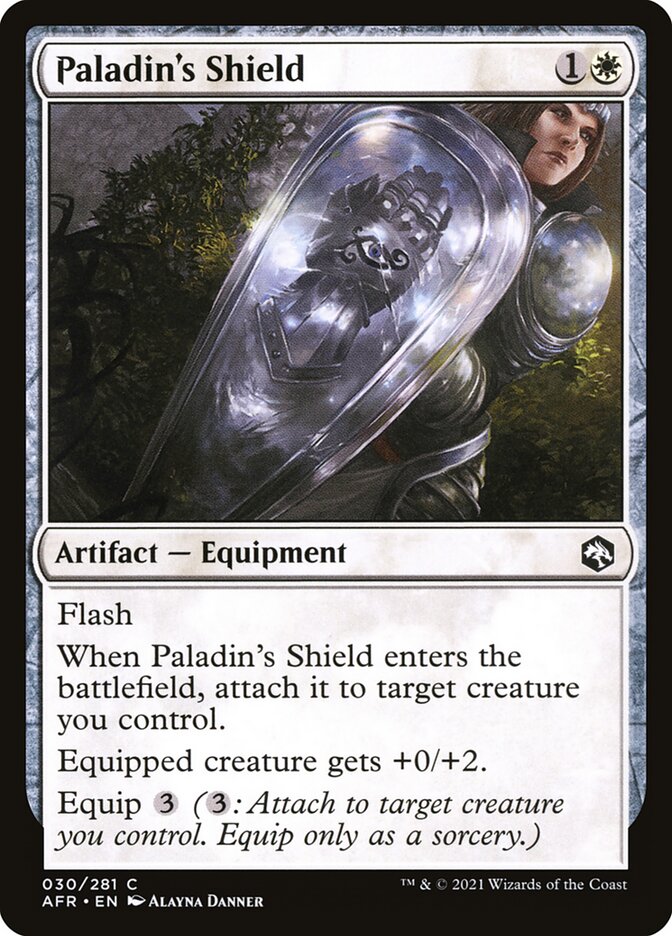 Paladin's Shield – Common Magic: The Gathering card from Adventures in the Forgotten Realms (#30)
