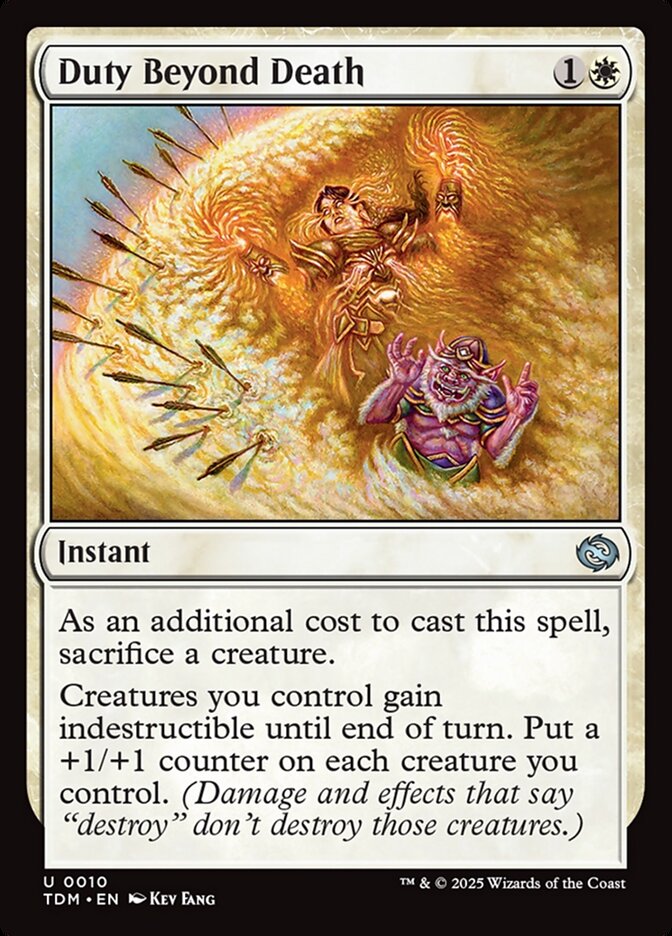 Duty Beyond Death – Uncommon Magic: The Gathering card from Tarkir: Dragonstorm (#10)