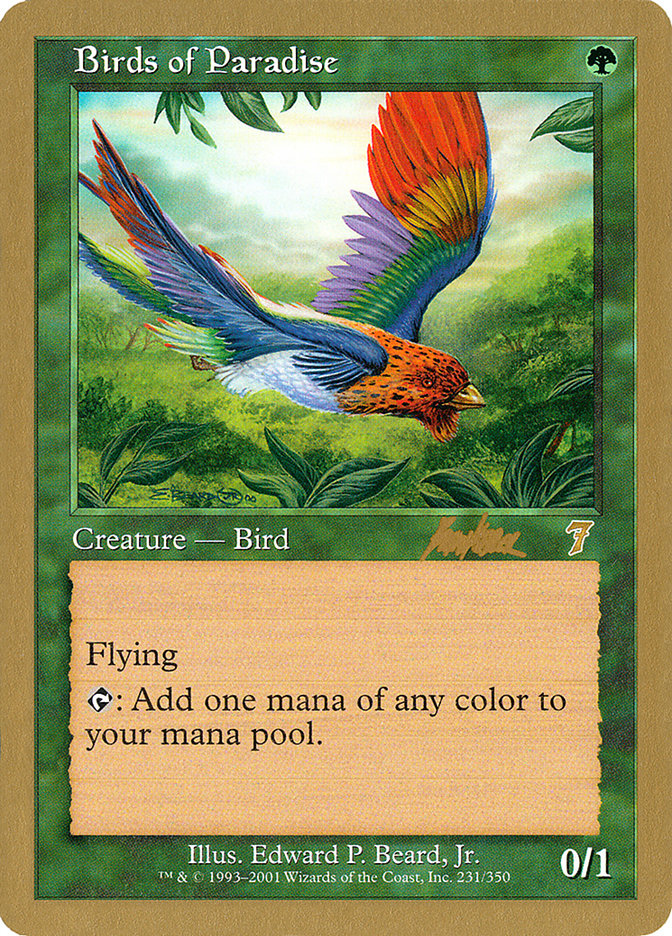 Birds of Paradise – Rare Magic: The Gathering card from World Championship Decks 2002 (#bk231)