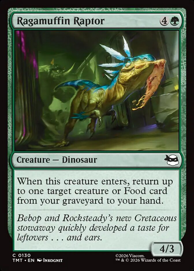 Ragamuffin Raptor – Common Magic: The Gathering card from Teenage Mutant Ninja Turtles (#130)