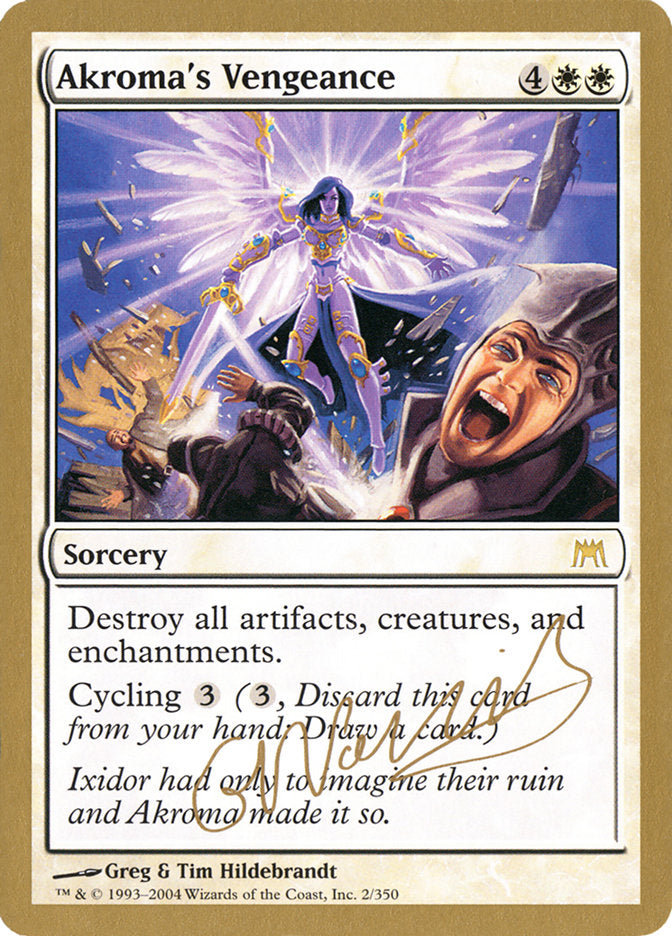 Akroma's Vengeance – Rare Magic: The Gathering card from World Championship Decks 2004 (#gn2)
