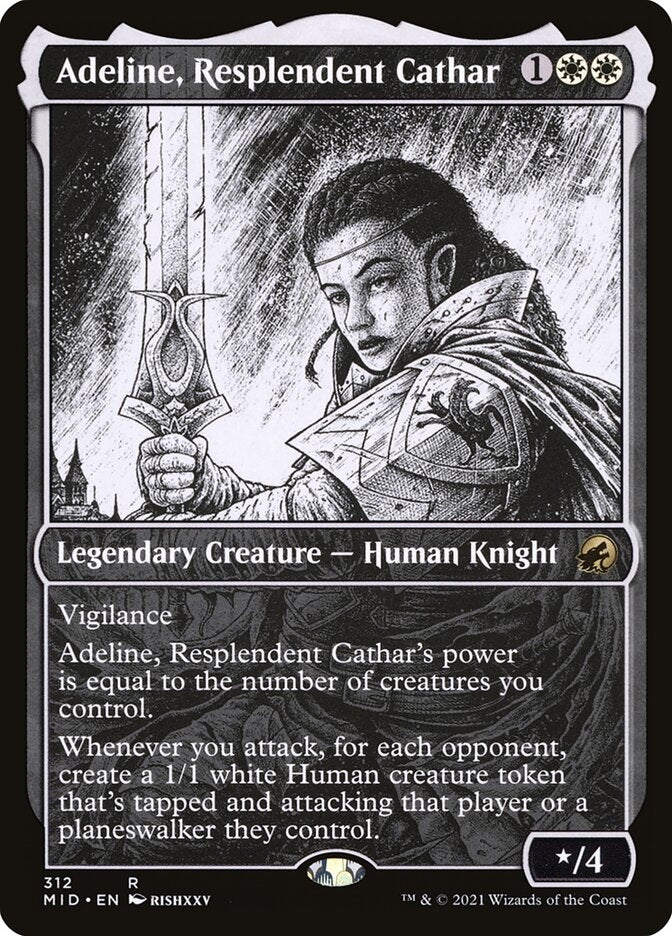 Adeline, Resplendent Cathar – Rare Magic: The Gathering card from Innistrad: Midnight Hunt (#312)