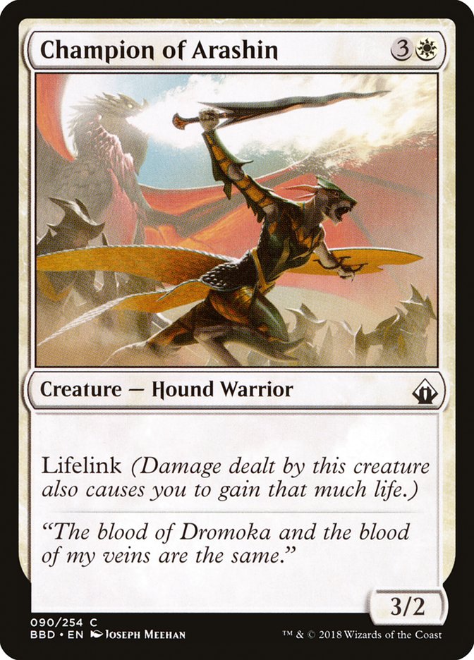 Champion of Arashin – Common Magic: The Gathering card from Battlebond (#90)