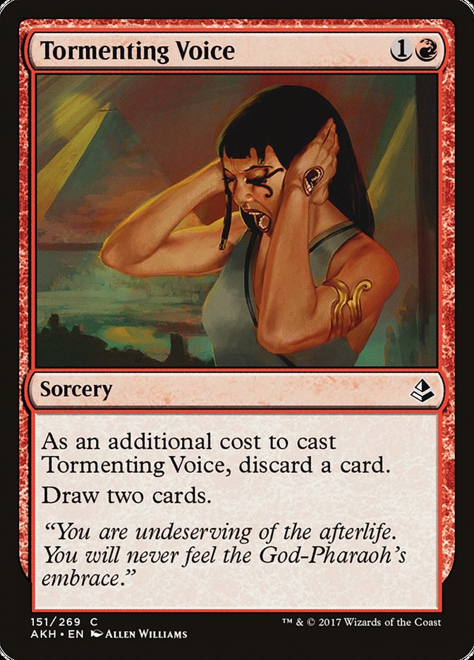 Tormenting Voice – Common Magic: The Gathering card from Amonkhet (#151)