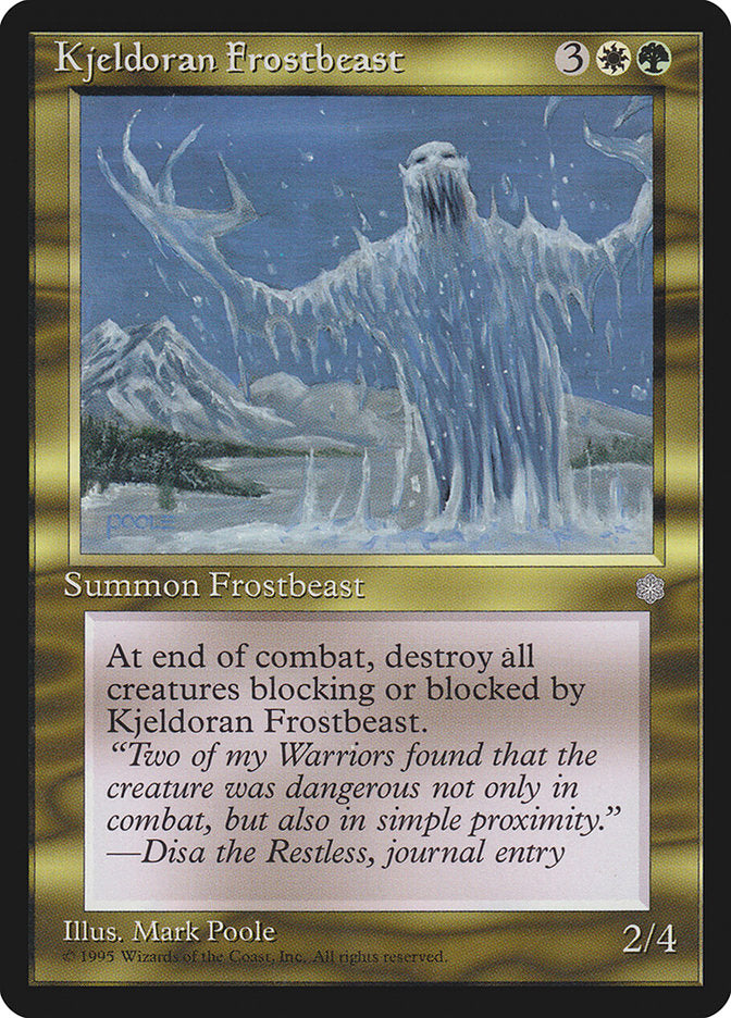 Kjeldoran Frostbeast – Uncommon Magic: The Gathering card from Ice Age (#296)