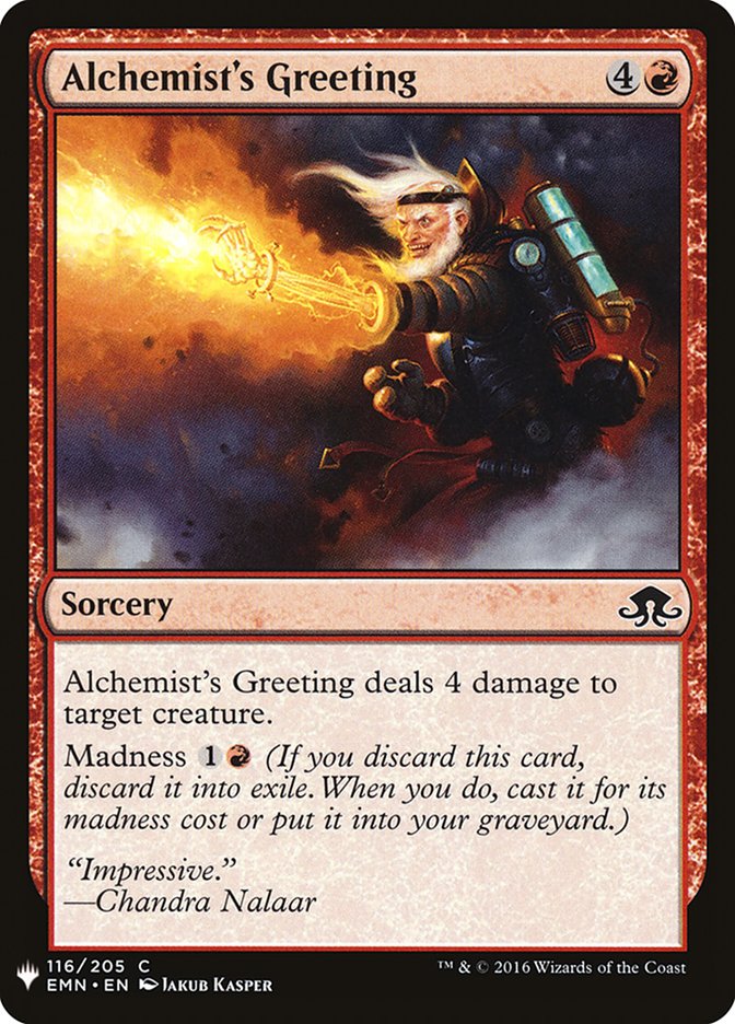 Alchemist's Greeting – Common Magic: The Gathering card from The List (#EMN-116)