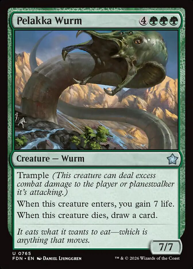Pelakka Wurm – Uncommon Magic: The Gathering card from Foundations (#765)