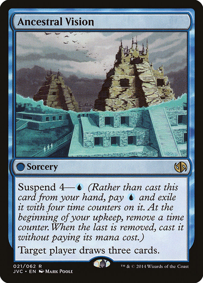 Ancestral Vision – Rare Magic: The Gathering card from Duel Decks Anthology: Jace vs. Chandra (#21)