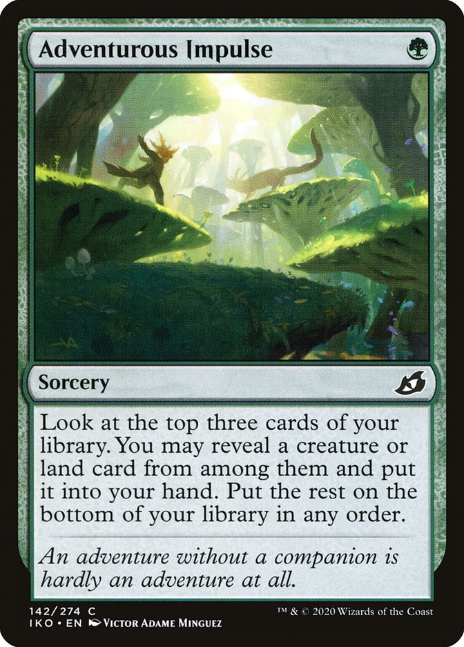 Adventurous Impulse – Common Magic: The Gathering card from Ikoria: Lair of Behemoths (#142)