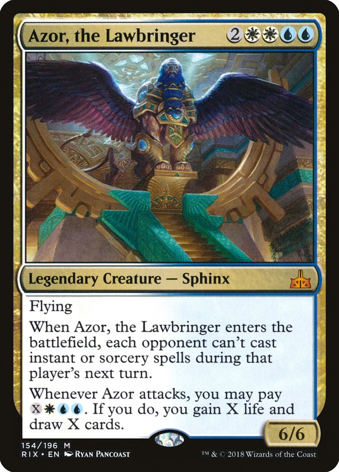 Azor, the Lawbringer – Mythic Magic: The Gathering card from Rivals of Ixalan (#154)
