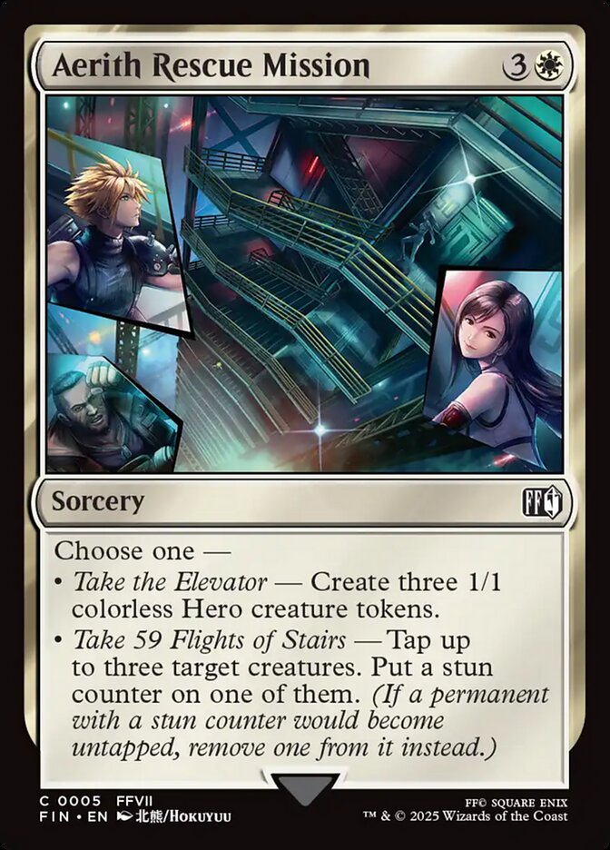 Aerith Rescue Mission – Common Magic: The Gathering card from Final Fantasy (#5)
