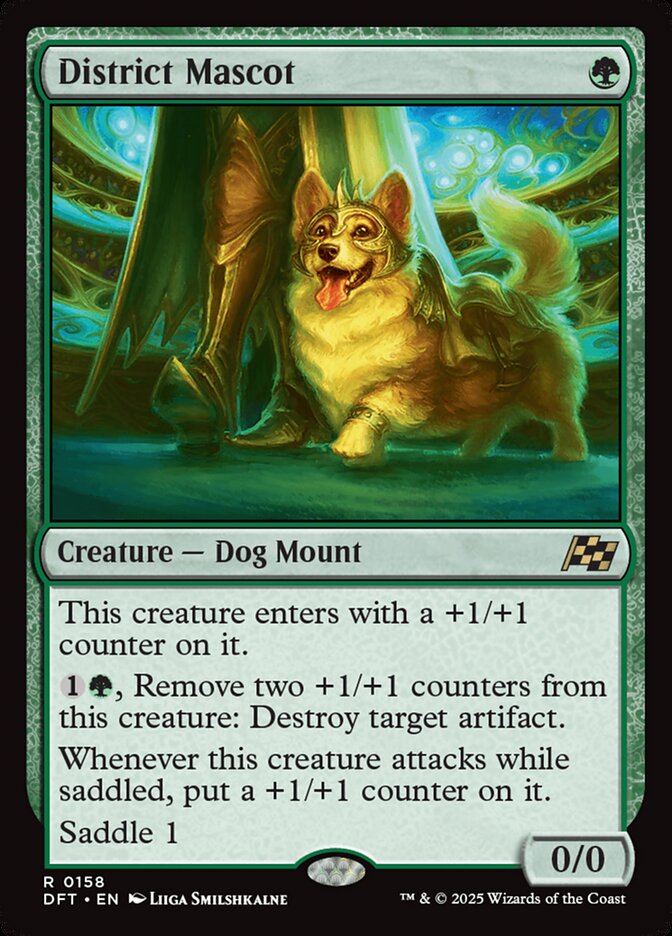District Mascot – Rare Magic: The Gathering card from Aetherdrift (#158)