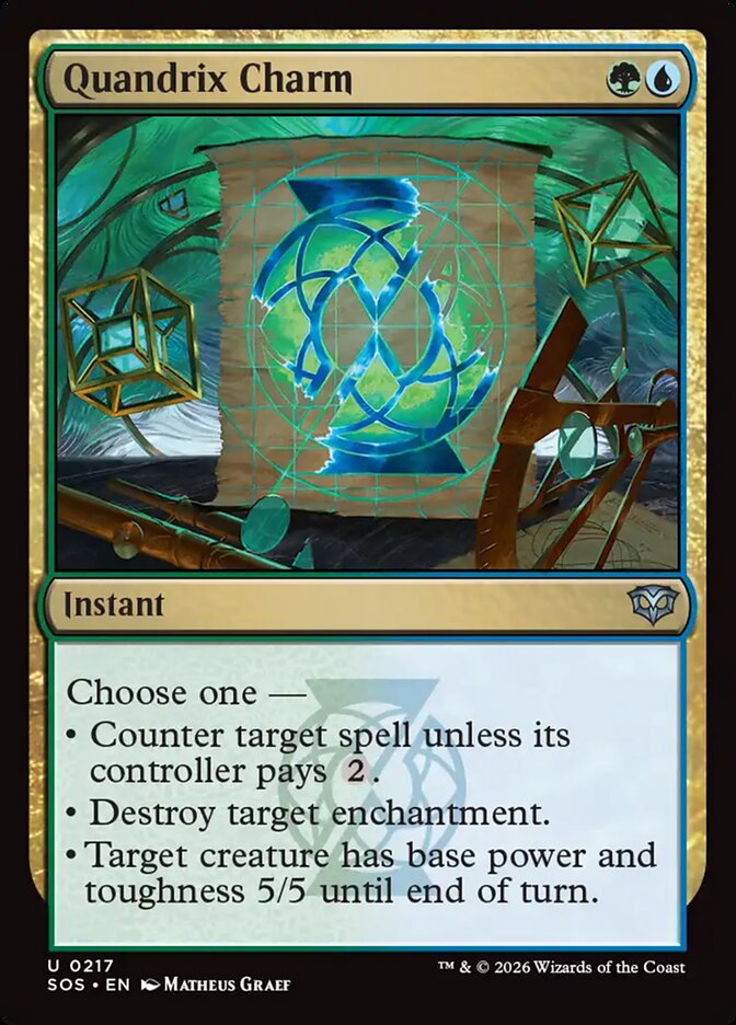 Quandrix Charm – Uncommon Magic: The Gathering card from Secrets of Strixhaven (#217)