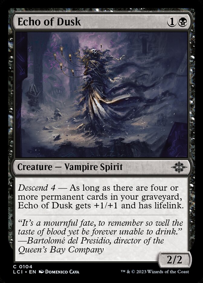 Echo of Dusk – Common Magic: The Gathering card from The Lost Caverns of Ixalan (#104)