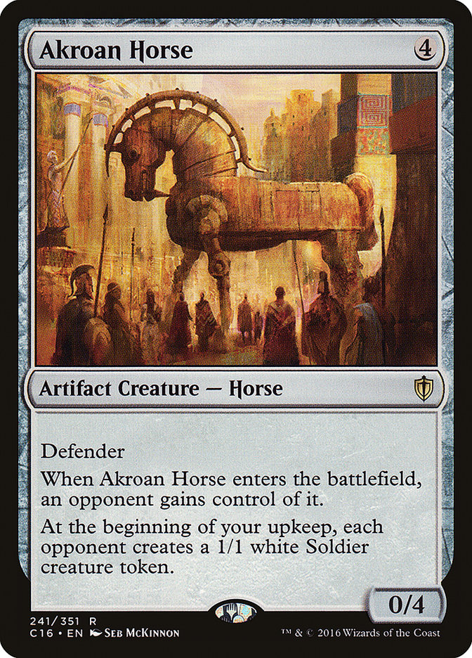 Akroan Horse – Rare Magic: The Gathering card from Commander 2016 (#241)