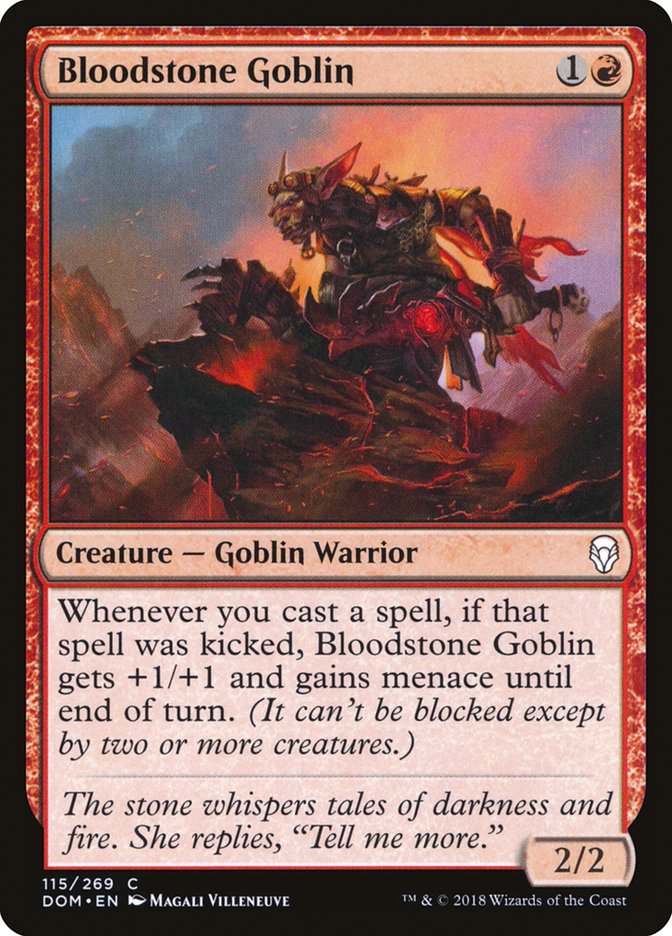 Bloodstone Goblin – Common Magic: The Gathering card from Dominaria (#115)