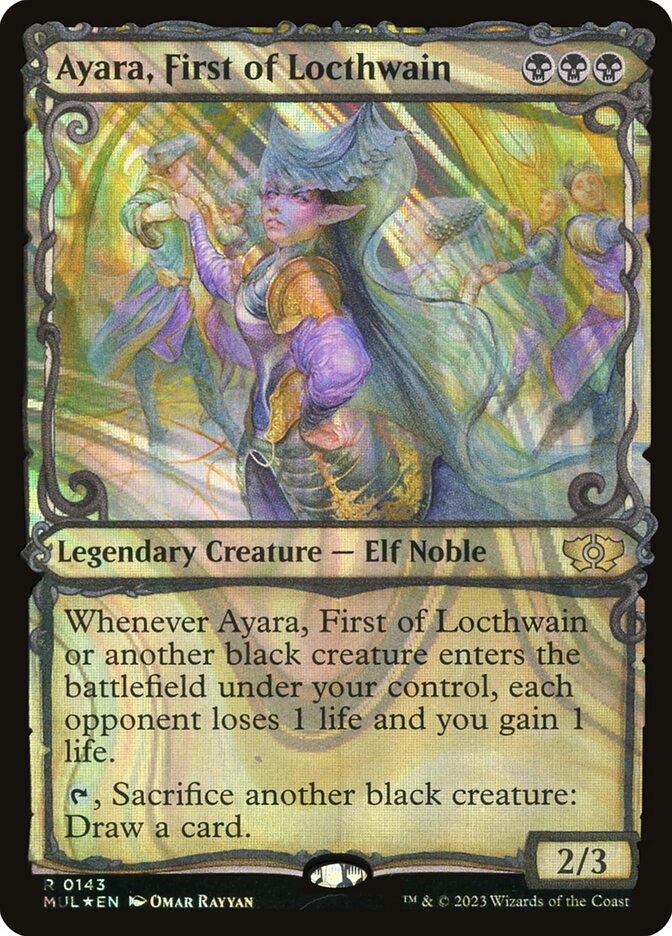 Ayara, First of Locthwain – Rare Magic: The Gathering card from Multiverse Legends (#143)