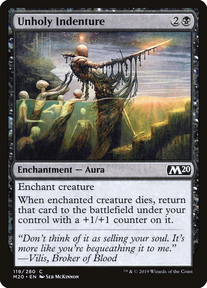 Unholy Indenture – Common Magic: The Gathering card from Core Set 2020 (#119)