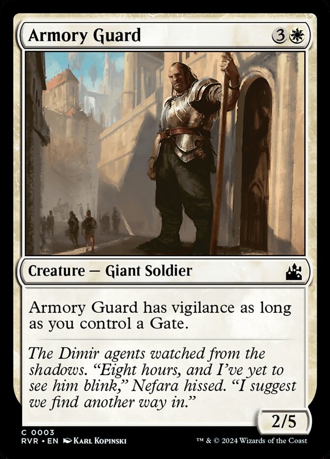 Armory Guard – Common Magic: The Gathering card from Ravnica Remastered (#3)