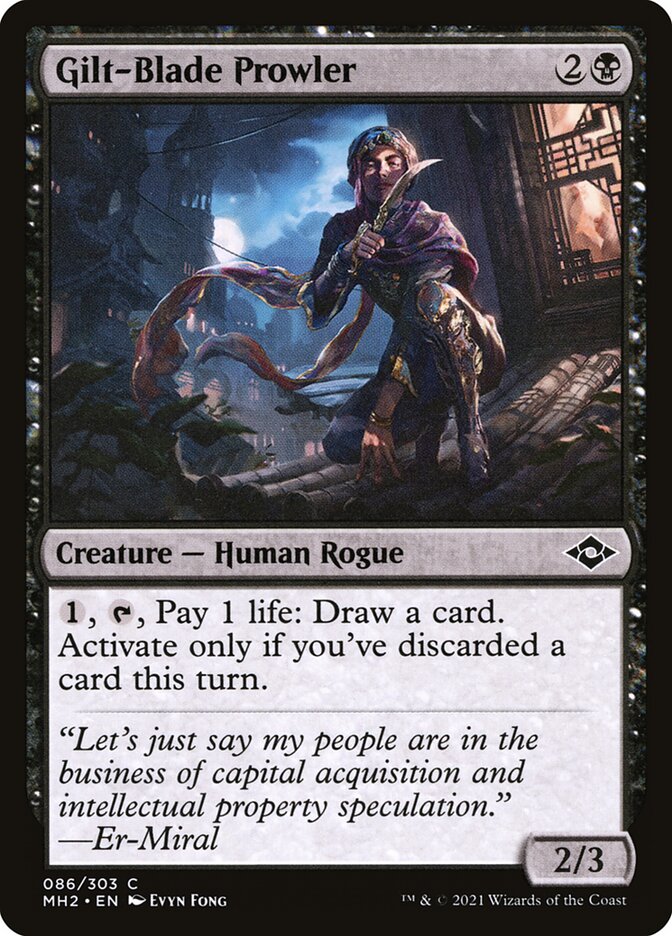 Gilt-Blade Prowler – Common Magic: The Gathering card from Modern Horizons 2 (#86)