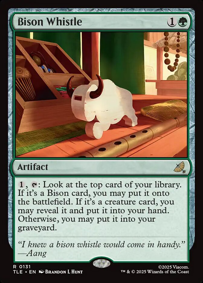 Bison Whistle – Rare Magic: The Gathering card from Avatar: The Last Airbender Eternal (#131)