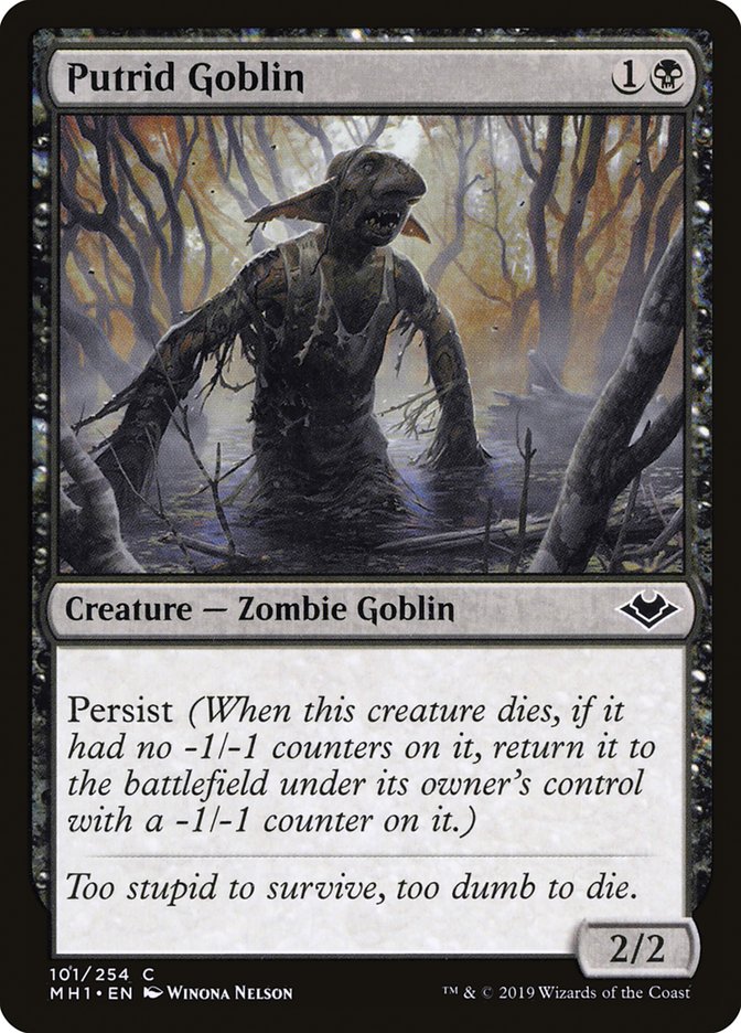 Putrid Goblin – Common Magic: The Gathering card from Modern Horizons (#101)