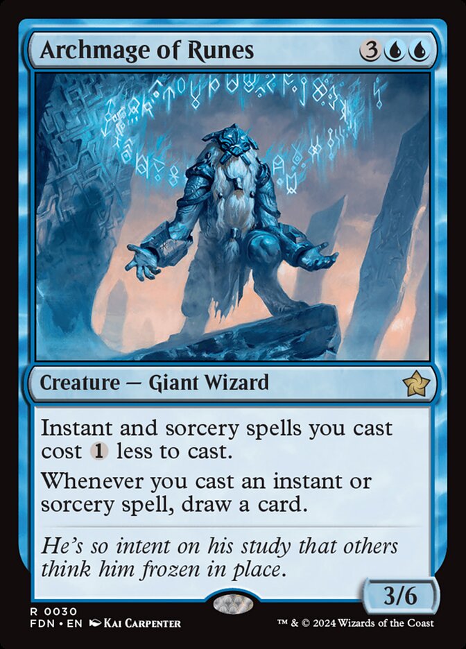 Archmage of Runes – Rare Magic: The Gathering card from Foundations (#30)